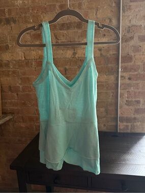Chaser Mint Aqua V-Neck Tank Top